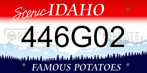 446G02 Idaho License Plate