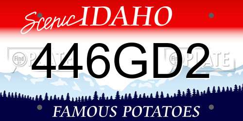 446GD2 Idaho License Plate