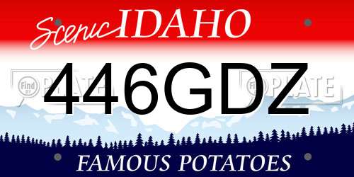 446GDZ Idaho License Plate
