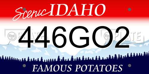 446GO2 Idaho License Plate