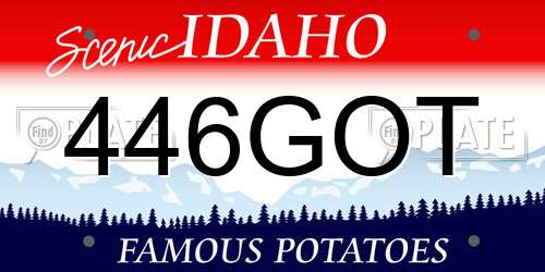 446GOT Idaho License Plate