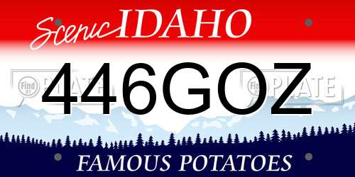 446GOZ Idaho License Plate
