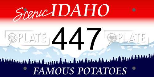447 Idaho License Plate