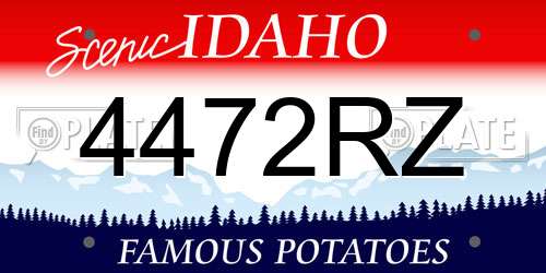 4472RZ Idaho License Plate