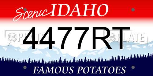 4477RT Idaho License Plate