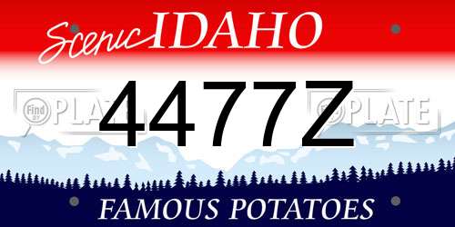 4477Z Idaho License Plate