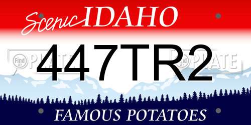 447TR2 Idaho License Plate