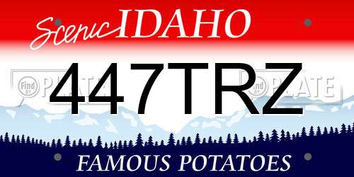 447TRZ Idaho License Plate