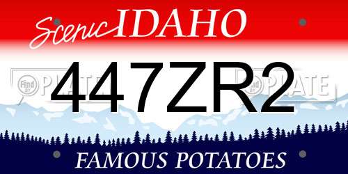 447ZR2 Idaho License Plate