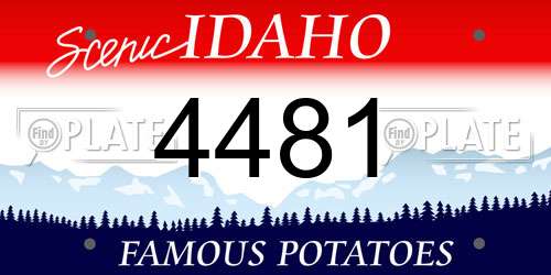 4481 Idaho License Plate