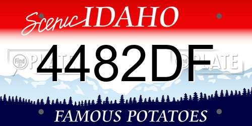 4482DF Idaho License Plate