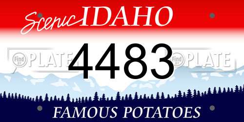 4483 Idaho License Plate