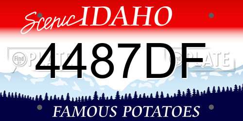 4487DF Idaho License Plate