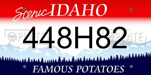448H82 Idaho License Plate