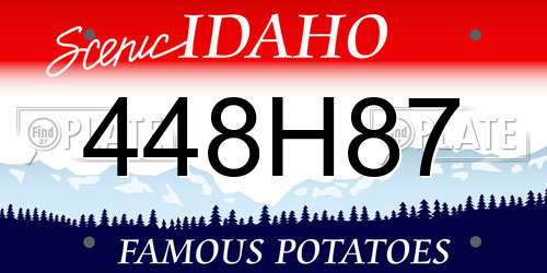 448H87 Idaho License Plate