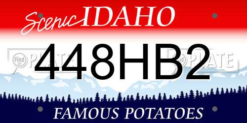 448HB2 Idaho License Plate