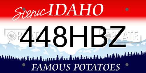 448HBZ Idaho License Plate
