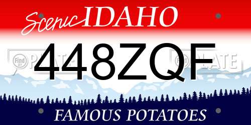 448ZQF Idaho License Plate