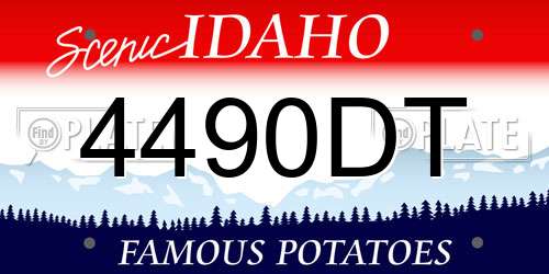 4490DT Idaho License Plate