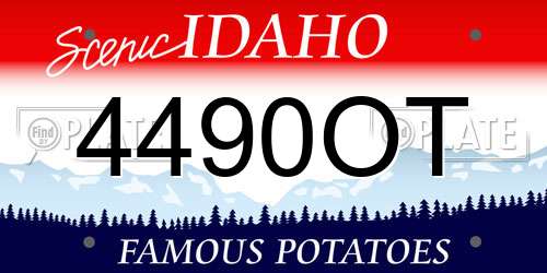 4490OT Idaho License Plate