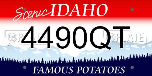 4490QT Idaho License Plate