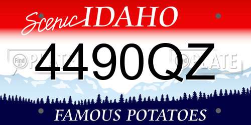 4490QZ Idaho License Plate