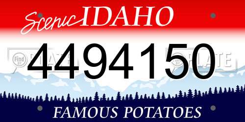 4494150 Idaho License Plate