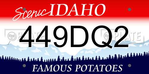 449DQ2 Idaho License Plate