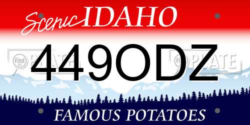449ODZ Idaho License Plate