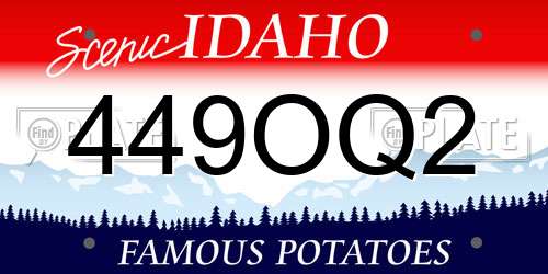 449OQ2 Idaho License Plate