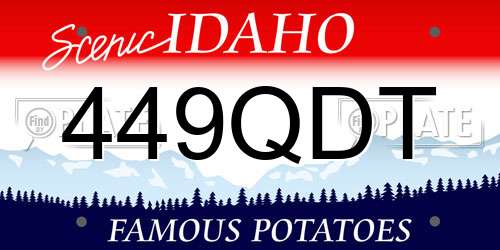 449QDT Idaho License Plate