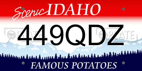 449QDZ Idaho License Plate