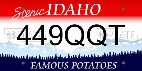 449QQT Idaho License Plate
