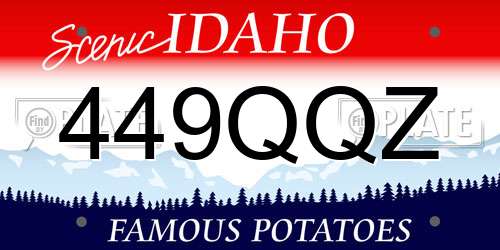 449QQZ Idaho License Plate