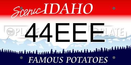 44EEE Idaho License Plate