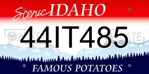 44IT485 Idaho License Plate