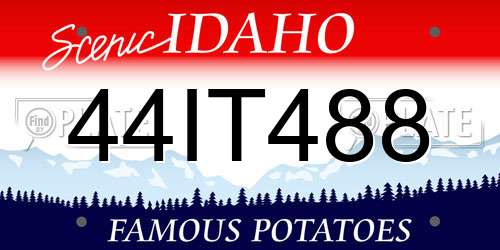 44IT488 Idaho License Plate