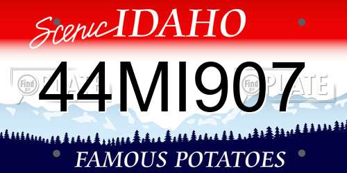 44MI907 Idaho License Plate