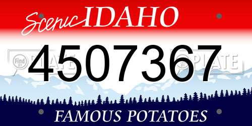 4507367 Idaho License Plate