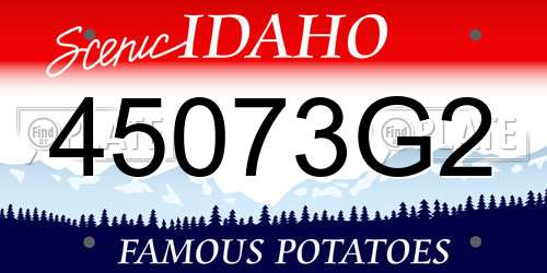 45073G2 Idaho License Plate