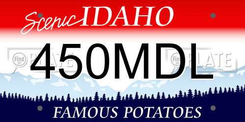 450MDL Idaho License Plate