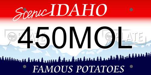450MOL Idaho License Plate