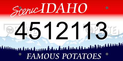 4512113 Idaho License Plate