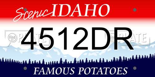4512DR Idaho License Plate