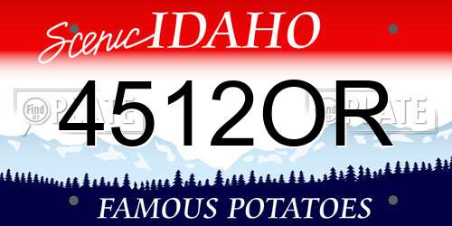 4512OR Idaho License Plate