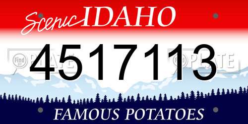 4517113 Idaho License Plate