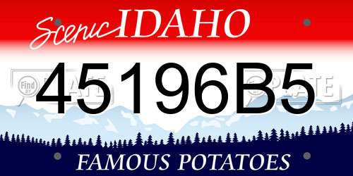 45196B5 Idaho License Plate