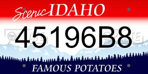 45196B8 Idaho License Plate