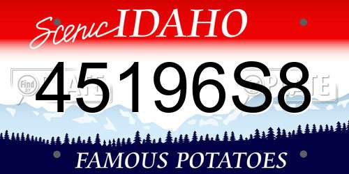 45196S8 Idaho License Plate