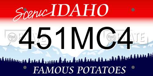 451MC4 Idaho License Plate